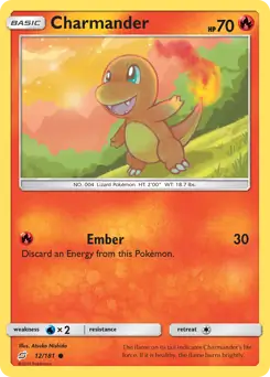 Charmander Pokemon card from Team Up