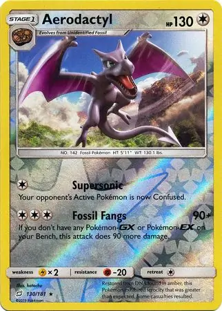 Aerodactyl Reverse Holo Pokemon card from Team Up