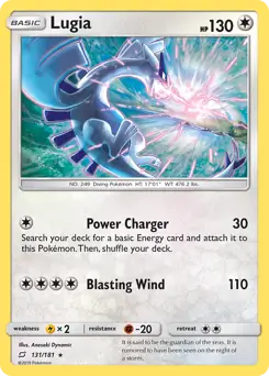 Lugia Pokemon card from Team Up