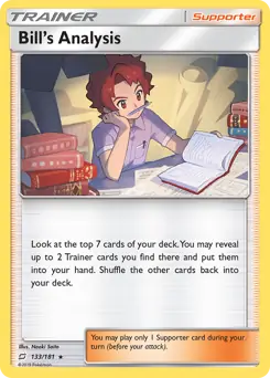 Bill's Analysis Pokemon card from Team Up