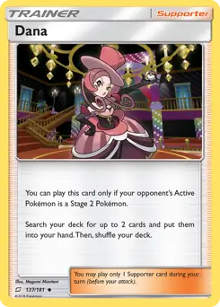Dana Pokemon card from Team Up