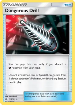 Dangerous Drill Pokemon card from Team Up