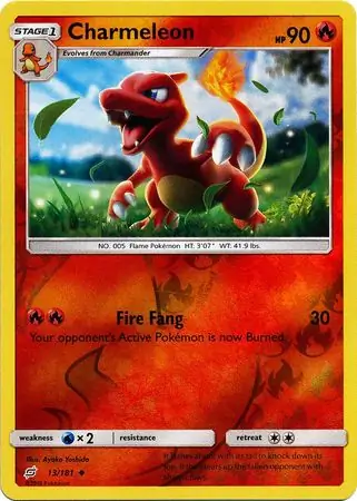 Charmeleon Reverse Holo Pokemon card from Team Up