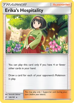 Erika's Hospitality Pokemon card from Team Up