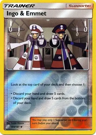 Ingo & Emmet Reverse Holo Pokemon card from Team Up