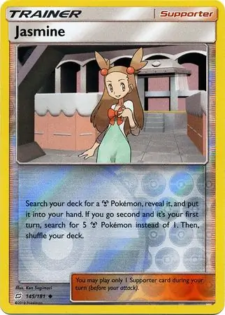 Jasmine Reverse Holo Pokemon card from Team Up