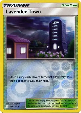 Lavender Town Reverse Holo Pokemon card from Team Up