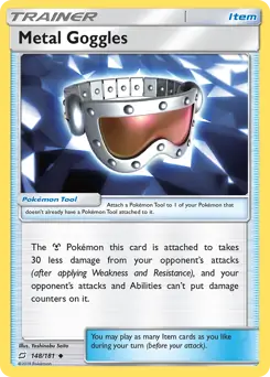 Metal Goggles Pokemon card from Team Up
