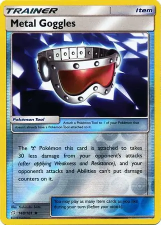 Metal Goggles Reverse Holo Pokemon card from Team Up