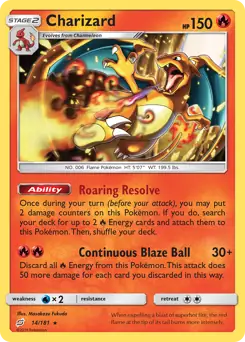 Charizard Pokemon card from Team Up