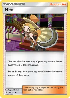 Nita Pokemon card from Team Up