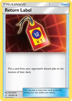 Return Label Pokemon card from Team Up