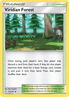 Viridian Forest Pokemon card from Team Up