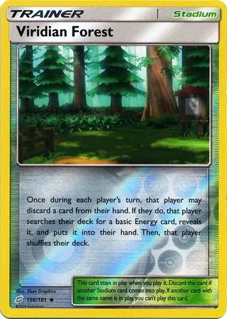 Viridian Forest Reverse Holo Pokemon card from Team Up