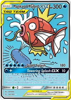Full Art Magikarp & Wailord GX Pokemon card from Team Up