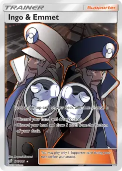 Full Art Ingo & Emmet Pokemon card from Team Up