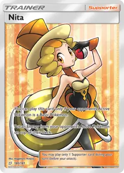 Full Art Nita Pokemon card from Team Up