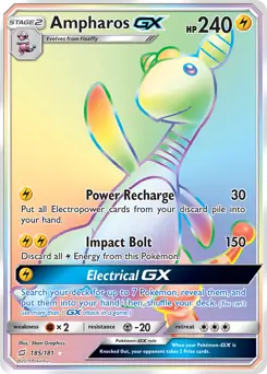 Ampharos GX Secret Pokemon card from Team Up