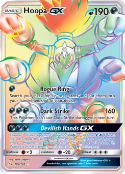 Hoopa GX Secret Pokemon card from Team Up