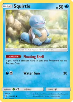 Squirtle Pokemon card from Team Up
