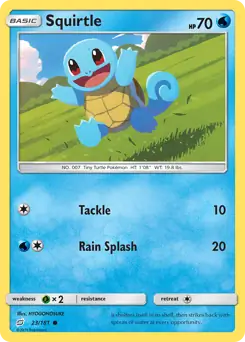 Squirtle Pokemon card from Team Up