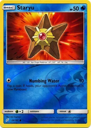 Staryu Reverse Holo Pokemon card from Team Up