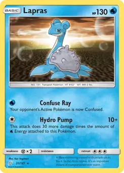Lapras Pokemon card from Team Up