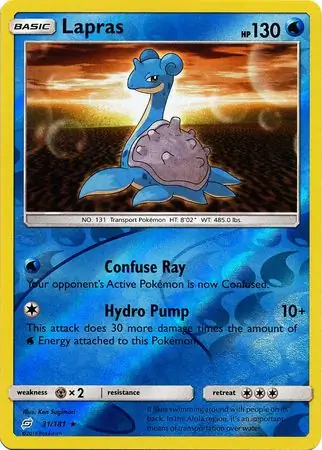 Lapras Reverse Holo Pokemon card from Team Up