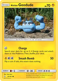 Alolan Geodude Pokemon card from Team Up