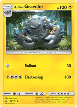 Alolan Graveler Pokemon card from Team Up