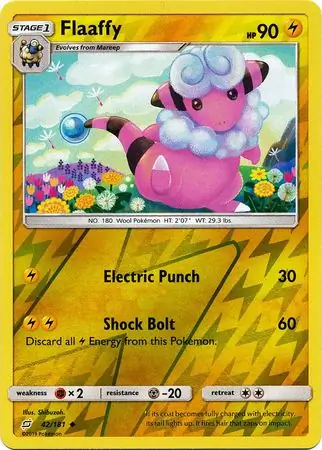 Flaaffy Reverse Holo Pokemon card from Team Up