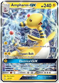Ampharos GX Pokemon card from Team Up