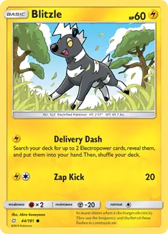 Blitzle Pokemon card from Team Up