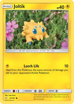 Joltik Pokemon card from Team Up