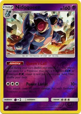 Nidoqueen Reverse Holo Pokemon card from Team Up