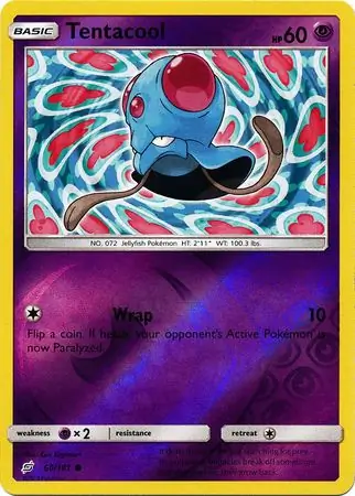 Tentacool Reverse Holo Pokemon card from Team Up