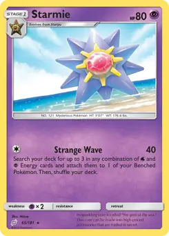 Starmie Pokemon card from Team Up