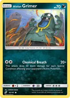 Alolan Grimer Pokemon card from Team Up
