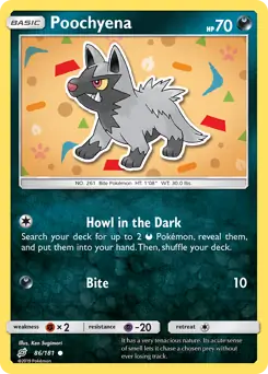 Poochyena Pokemon card from Team Up