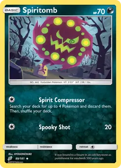 Spiritomb Pokemon card from Team Up