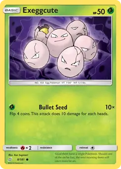 Exeggcute Pokemon card from Team Up