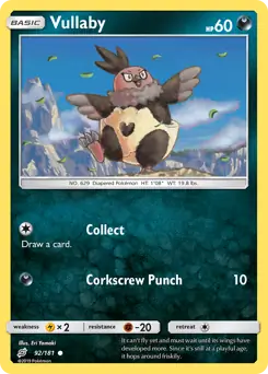 Vullaby Pokemon card from Team Up