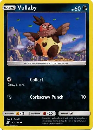 Vullaby Reverse Holo Pokemon card from Team Up