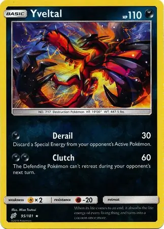 Yveltal Reverse Holo Pokemon card from Team Up