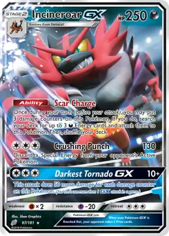 Incineroar GX Pokemon card from Team Up