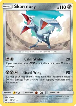 Skarmory Pokemon card from Team Up