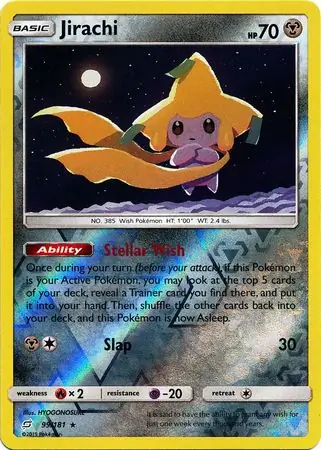 Jirachi Reverse Holo Pokemon card from Team Up