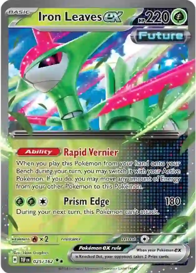 Iron Leaves Pokemon card from Temporal Forces