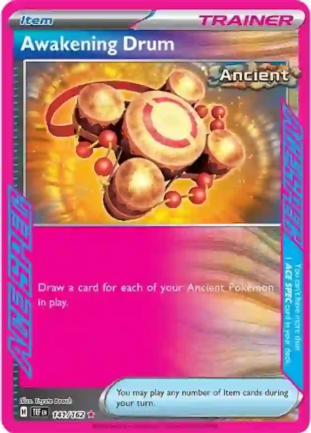Awakening Drum Pokemon card from Temporal Forces