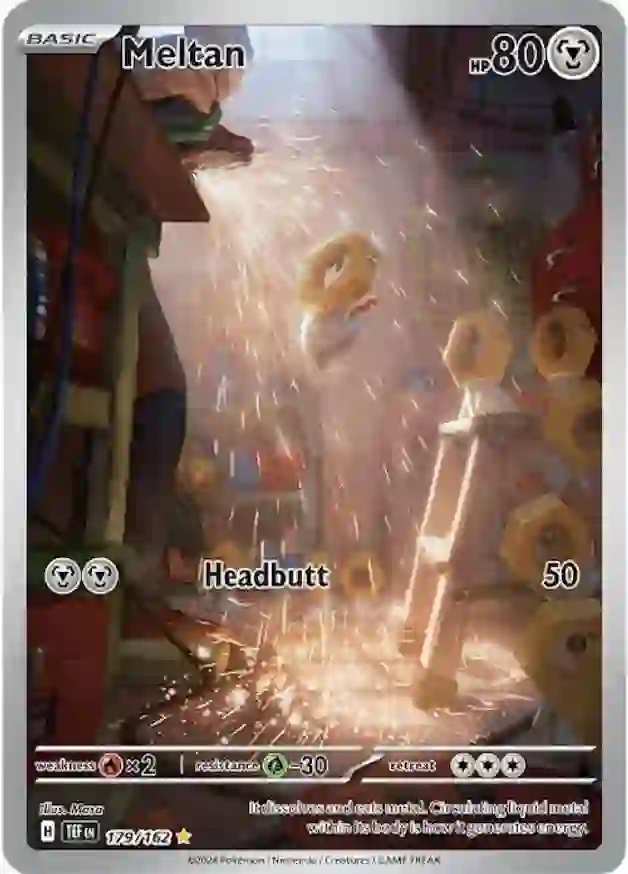 Meltan Pokemon card from Temporal Forces